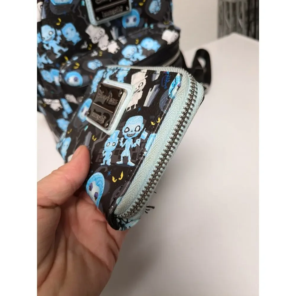 Disney Parks LOUNGEFLY Funko Pop 2021 HAUNTED MANSION Mini Backpack + Wallet